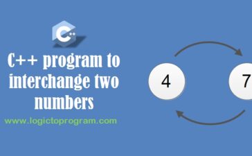 c++ program to interchange two numbers