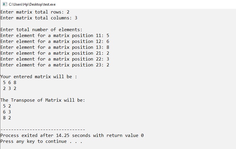 c-program-to-find-transpose-of-matrix-using-array-logic-to-program